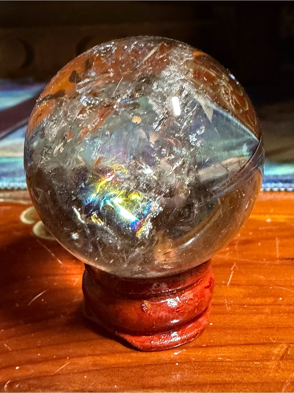Rainbow quartz Crystal sphere